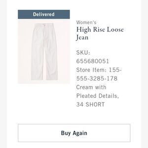 Abercrombie & Fitch, Pleated, High Rise,  The Loose Jeans